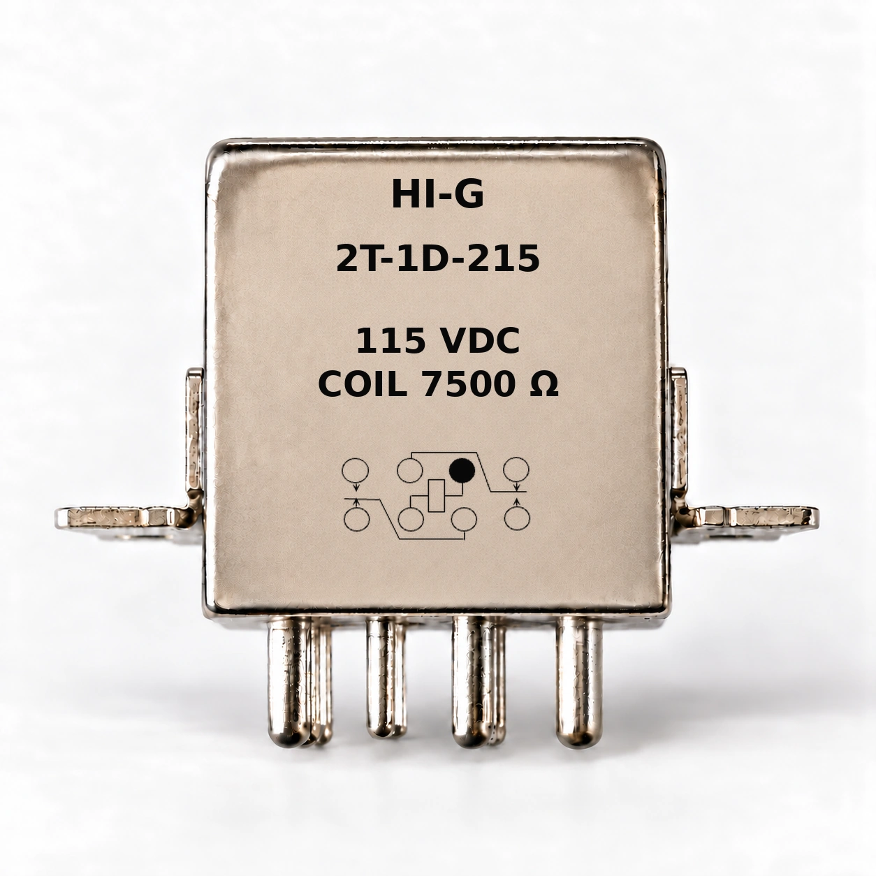 2T-1D-215 — HI-G relay with 115 Vdc, 7500 Ω coil and standard schematic
