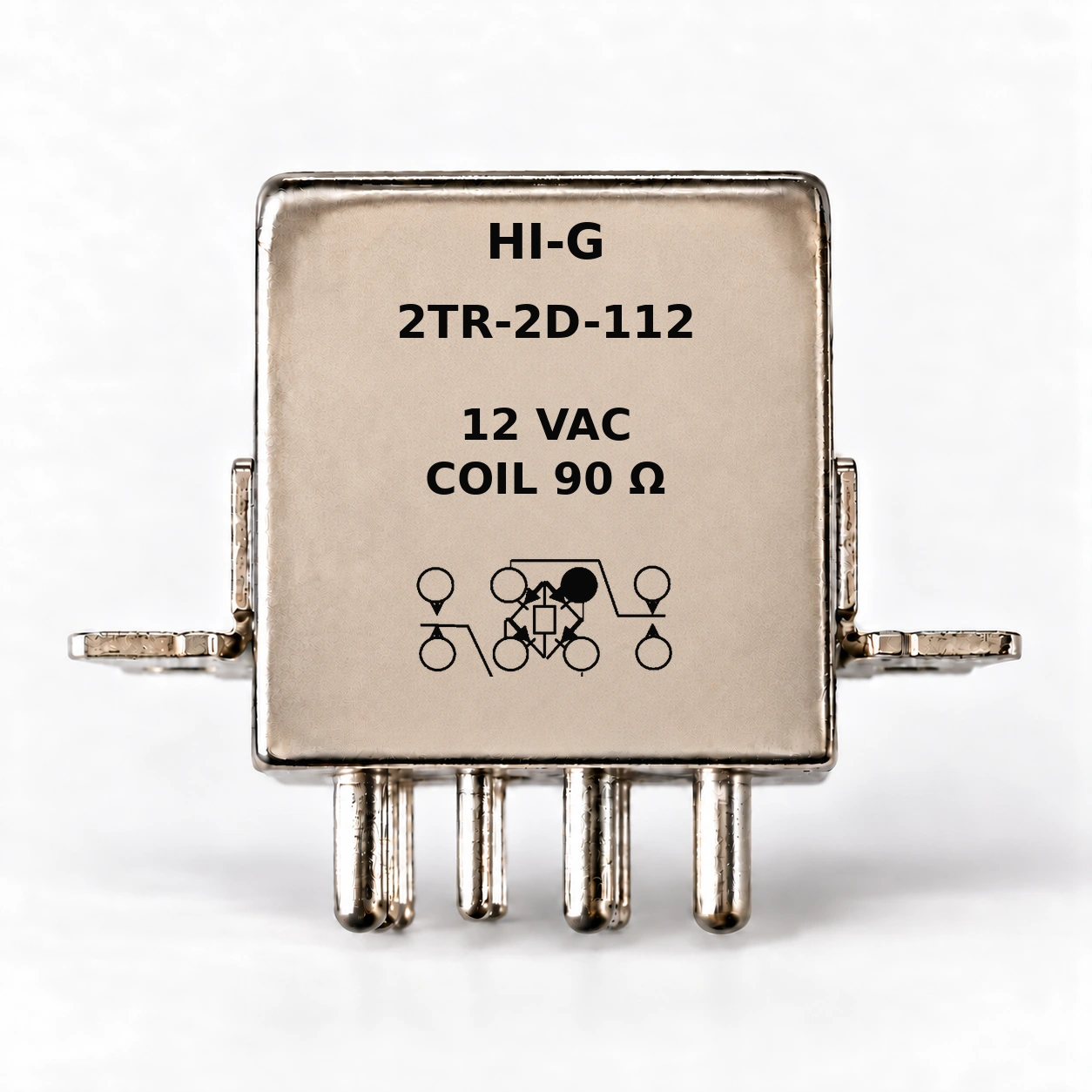 2TR-2D-112 — HI-G relay with 12 Vac, 90 Ω coil and bridge rectifier schematic