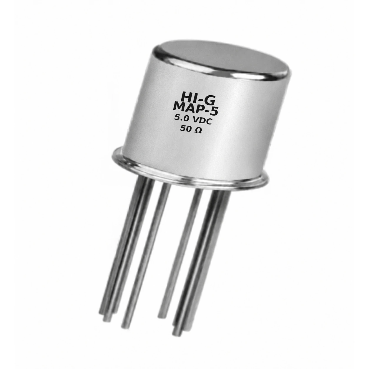 MAP-5 — HI-G TO-5 DPDT relay, 5.0 Vdc, 50 Ω coil
